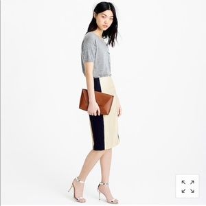 J. Crew ColorBlock Pencil Skirt in Super 120s Wool